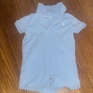 Ralph Lauren Sky Blue Kids Polo Onesie